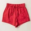 Love Tree LAKE LIFE Mid-Rise Linen Tie Shorts