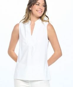 Aryeh White Sleeveless Sports Top RESORT APPAREL