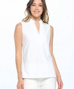 Aryeh White Sleeveless Sports Top RESORT APPAREL