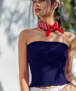 Love Tree Ruffle Tube Top RESORT APPAREL