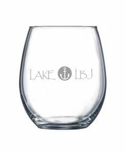 The Market Place LAKE LIFE Etched Stemless Wine Glass - LAKELBJ