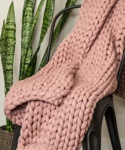 Donna Sharp Chunky Knit Throw Blanket - Mauve HOLIDAY APPAREL