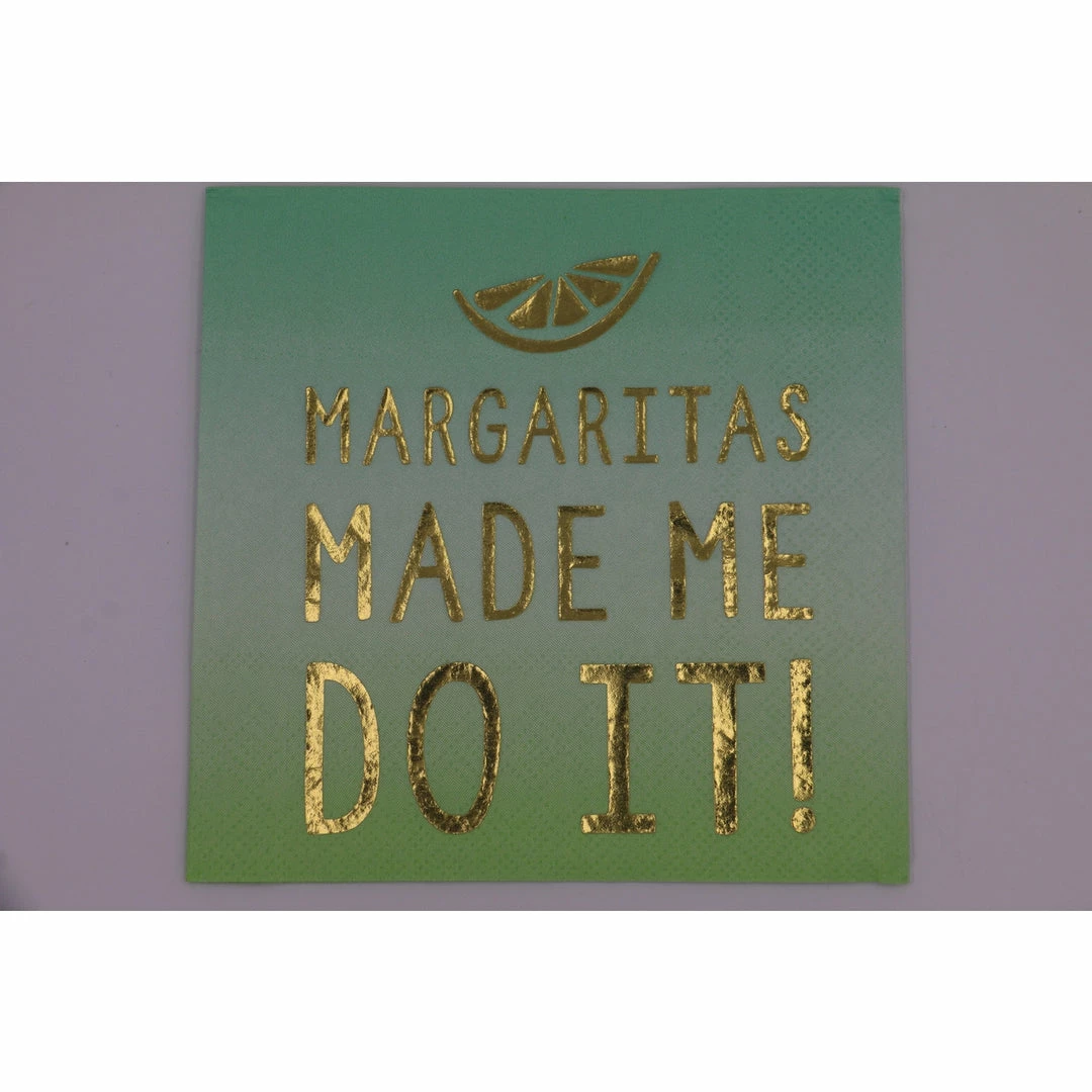 Soiree-sisters Cocktail Napkins; Margarita's Made Me-20ct 3 Soiree-sisters Cocktail Napkins; Margarita's Made Me-20ct