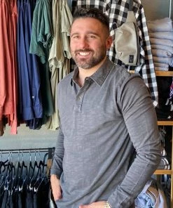 Mod O Doc RESORT APPAREL Salt Point Long Sleeve Slub Jersey Polo