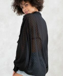 LOVESTITCH Celeste Chiffon Tie Front Top