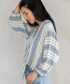 LOVESTITCH Cosima Tie Front Top Tops