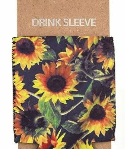 Tipi SUNFLOWER AND LEAVES PRINT DRINK SLEEVE.
