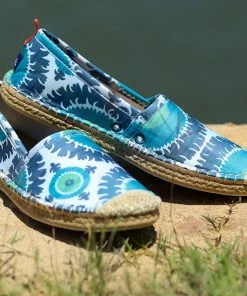 Sea Star Beachcomber Espadrille: Womens Blue Suzani Shoes