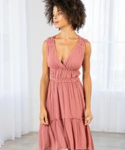 LOVESTITCH Bohemian Sleeveless Tank Hi Low Knee Length Dress