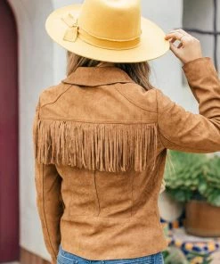 LOVESTITCH RESORT APPAREL Vegan Suede Moto Jacket