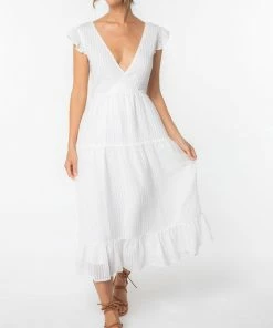 LOVESTITCH Talia Lace Up Midi Dress