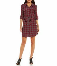 Skirts & Dresses KUT From The Kloth Ella Plaid Shirt Dress