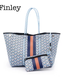 Threaded Pear LAKE LIFE Neoprene Tote & Zipper Pouch-Finely