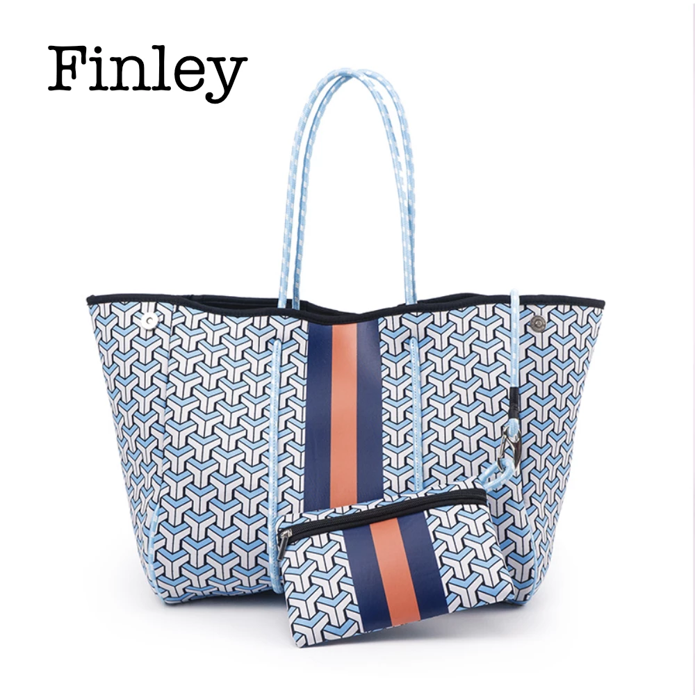 Threaded Pear LAKE LIFE Neoprene Tote & Zipper Pouch-Finely 1 Threaded Pear LAKE LIFE Neoprene Tote & Zipper Pouch-Finely