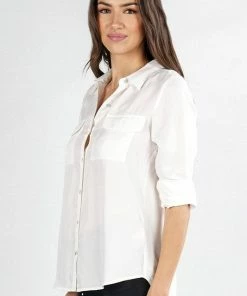 LOVESTITCH Tops Classic Tencel Button Down Top