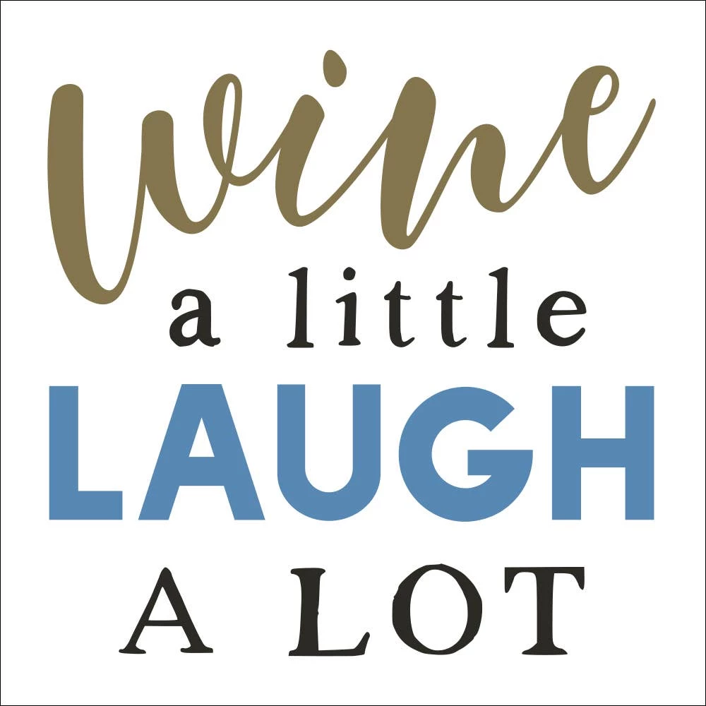 Soiree-sisters Cocktail Napkins L Wine A Little Laugh A Lot - 40ct 1 Soiree-sisters Cocktail Napkins L Wine A Little Laugh A Lot - 40ct