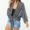 LOVESTITCH Gia Gingham Tie Front Top
