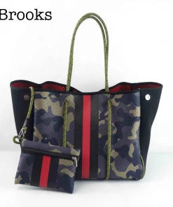 Threaded Pear Neoprene Tote & Zipper Pouch- Brooks