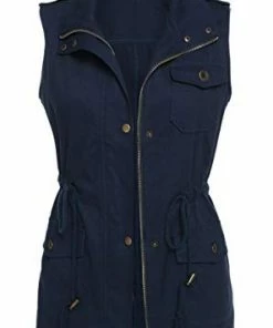 The Market Place Military Anorak Vest - Navy