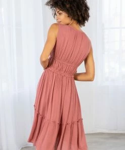 LOVESTITCH Bohemian Sleeveless Tank Hi Low Knee Length Dress