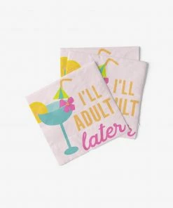 Soiree-sisters Cocktail Napkin; I'll Adult Later-20ct