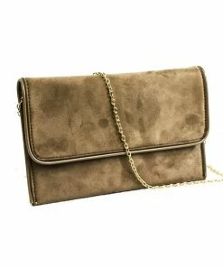 The Market Place Suede Flap Over Clutch