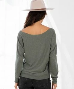 LOVESTITCH Athleisure French Terry Dolman Sleeve Pullover Top