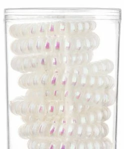 Girly Spiral Hair Ties - Pearl Hair Coils