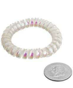 Girly Spiral Hair Ties - Pearl Hair Coils