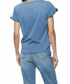 Billy T Ruffle V-Neck Tee