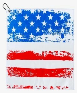 Millie Rose Designs We Love America American Flag Golf & Tennis Towel
