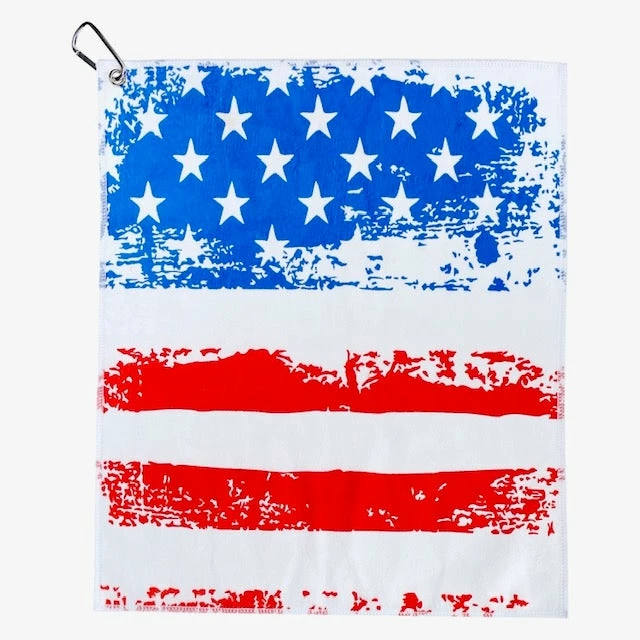 Millie Rose Designs We Love America American Flag Golf & Tennis Towel 1 Millie Rose Designs We Love America American Flag Golf & Tennis Towel