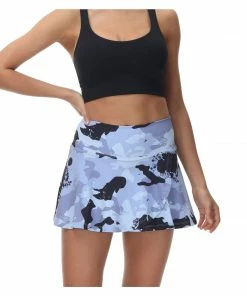 Millie Rose Designs Black & Grey Camo Athleisure Skort 7 Millie Rose Designs Black & Grey Camo Athleisure Skort
