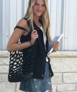 Sea Star Fisherman's Tote: Black