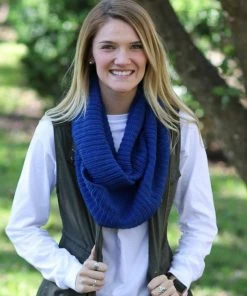 Wrapables Solid Color Thick Knitted Winter Warm Infinity Scarves (Variety Of Colors)