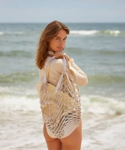 Sea Star Fisherman's Tote: White Gold / Platinum