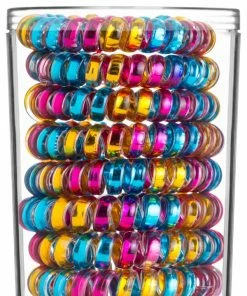 Girly Spiral Hair Ties - Confetti