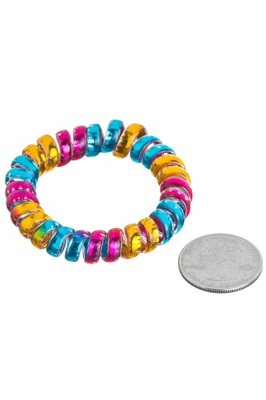 Girly Spiral Hair Ties - Confetti 2 Girly Spiral Hair Ties - Confetti