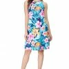 Aryeh Olivia Halter Dress Navy Floral Skirts & Dresses
