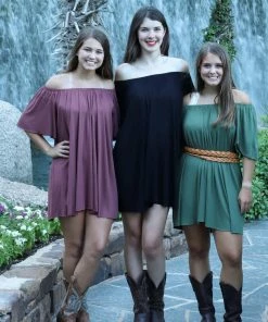 Culture Phit Loryn Off The Shoulder Dress - Sage Skirts & Dresses