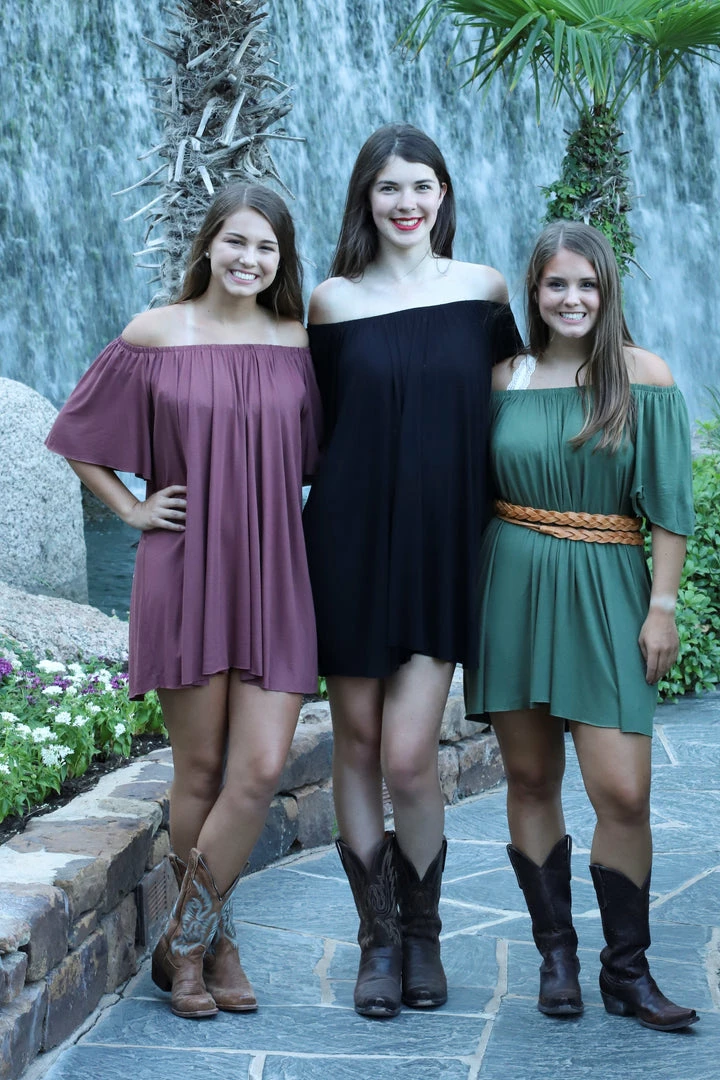 Culture Phit Loryn Off The Shoulder Dress - Sage Skirts & Dresses 2 Culture Phit Loryn Off The Shoulder Dress - Sage Skirts & Dresses