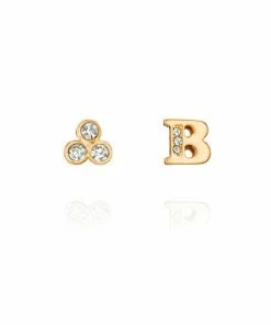 Chloe + Isabel Alphabet + Trio Stone Mismatched Earrings (A-W Available)