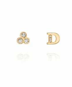 Chloe + Isabel Alphabet + Trio Stone Mismatched Earrings (A-W Available)