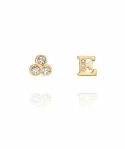 Chloe + Isabel Alphabet + Trio Stone Mismatched Earrings (A-W Available)