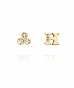 Chloe + Isabel Alphabet + Trio Stone Mismatched Earrings (A-W Available)