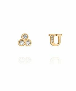 Chloe + Isabel Alphabet + Trio Stone Mismatched Earrings (A-W Available)