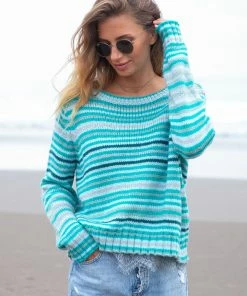 Wooden Ships RESORT APPAREL PRUE STRIPE CREW