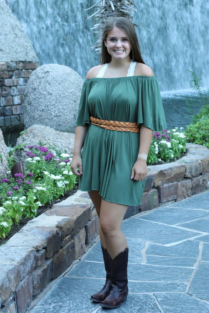 Culture Phit Loryn Off The Shoulder Dress - Sage Skirts & Dresses 1 Culture Phit Loryn Off The Shoulder Dress - Sage Skirts & Dresses