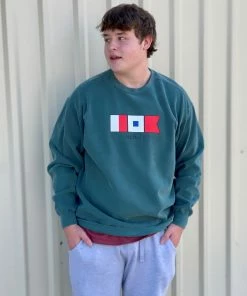 The Market Place Comfort Colors HSB Nautical Flags Sweatshirt