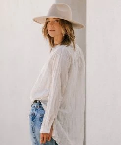 LOVESTITCH RESORT APPAREL Sandstone Boyfriend Shirt